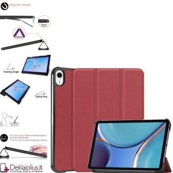 Dirbtinės odos atverčiamas dėklas - bordo spalvos (Apple Ipad Mini 6 2021/2024) Dirbtinės odos atverčiamas dėklas - bordo spalvos (Apple Ipad Mini 6 2021/2024)